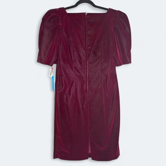 Vintage Cachet by Bari Protas Plum Velvet Romantic Evening Dress Size 16 NWT - Picture 3 of 13